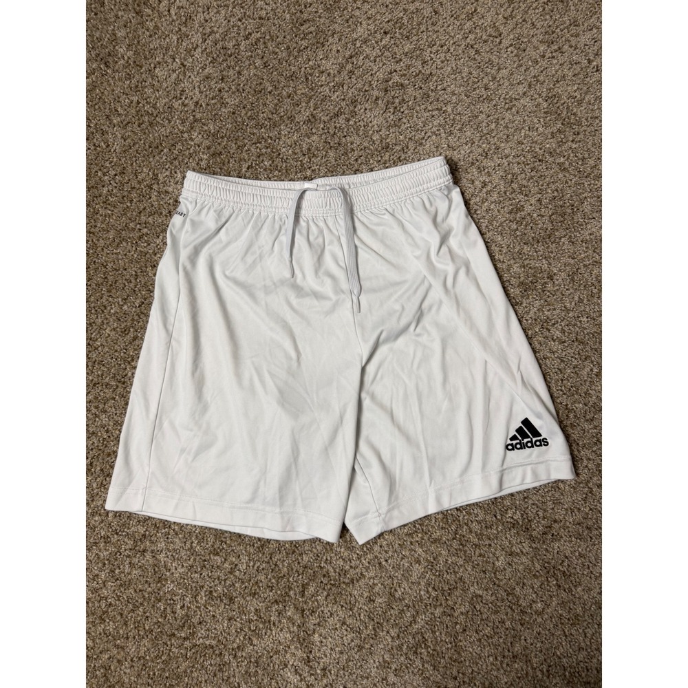 Adidas Mens Aeroready Athletic Shorts White Medium Embroidered Logo